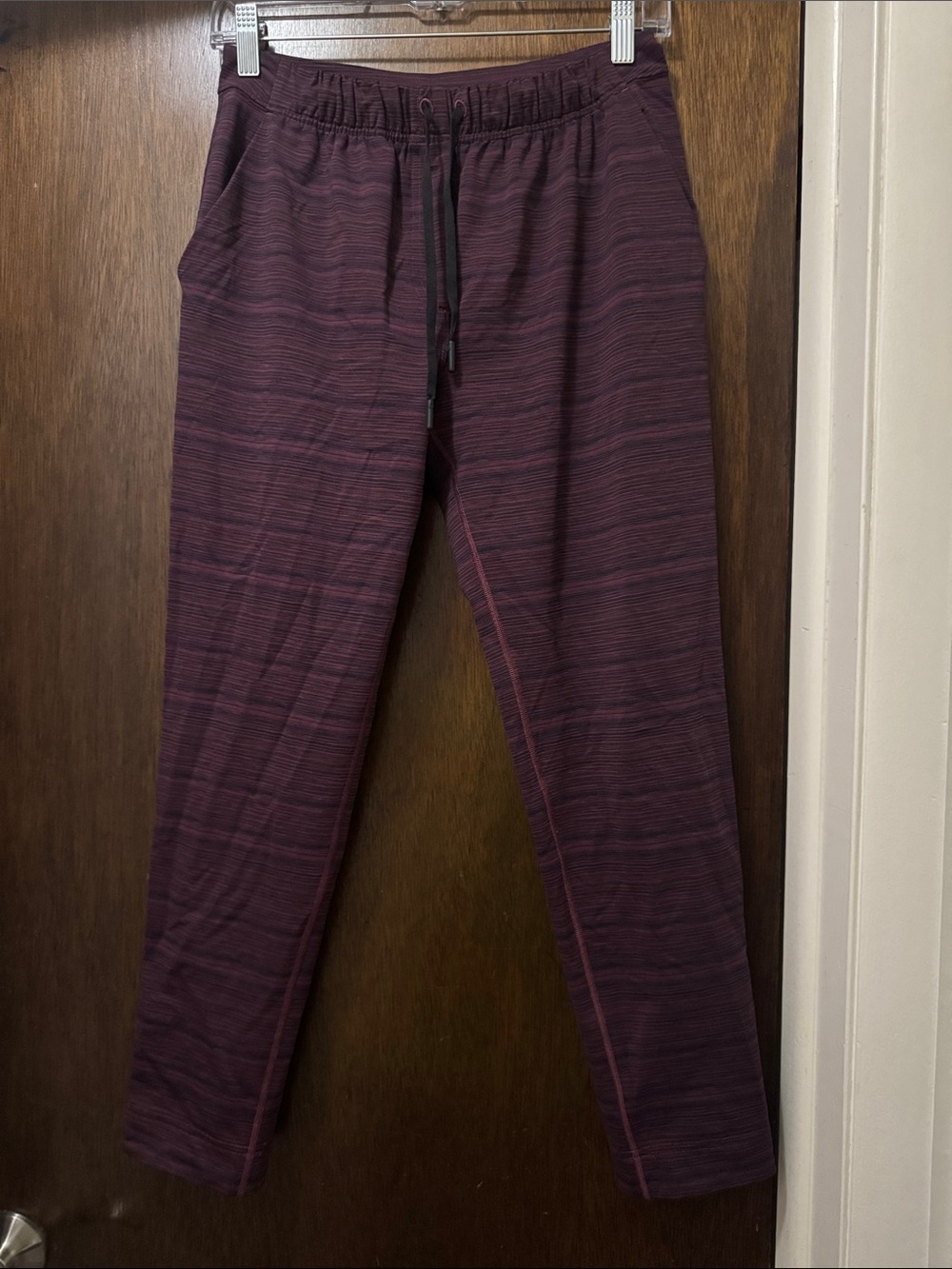 Lululemon Plum Striped Jogger Pants